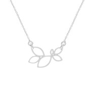 Entrepieza - colgante hojas calados 22x14 mm de Plata 925 x1