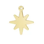 Colgante estrella del norte 16x14 mm - Plata 925 Dorado al oro fino x1