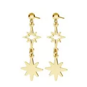 Colgante estrella del norte 16x14 mm - Plata 925 Dorado al oro fino x1