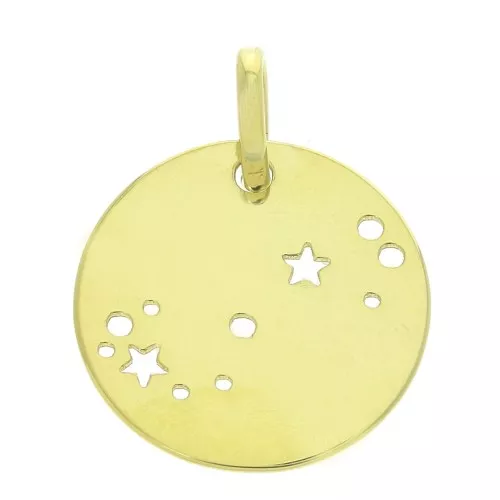 Colgante constelación Escorpión - 18 mm de Plata 925 Dorado x1