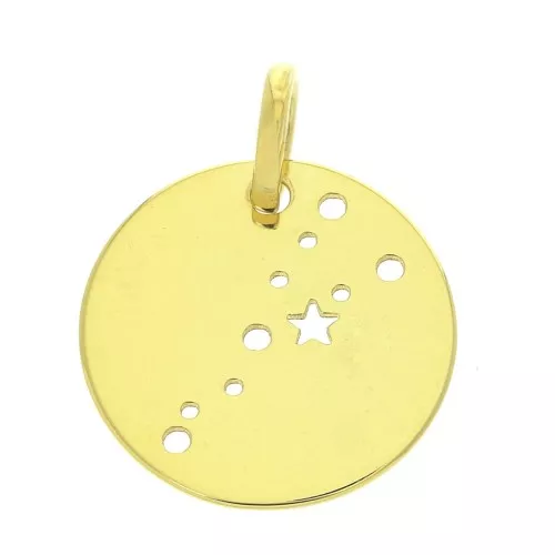 Colgante constelación Tauro - 18 mm de Plata 925 Dorado x1