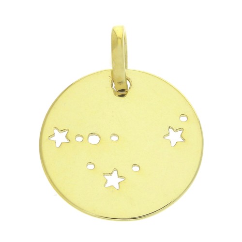 Colgante constelación Capricorne - 18 mm de Plata 925 Dorado x1