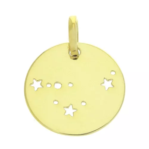 Colgante constelación Capricorne - 18 mm de Plata 925 Dorado x1