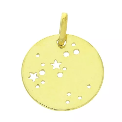 Colgante constelación Sagitario - 18 mm de Plata 925 Dorado x1
