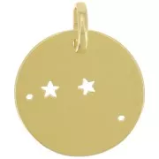 Colgante constelación de Aries 18 mm - Plateado 925 Dorado x1