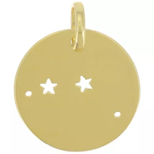 Colgante constelación de Aries 18 mm - Plateado 925 Dorado x1