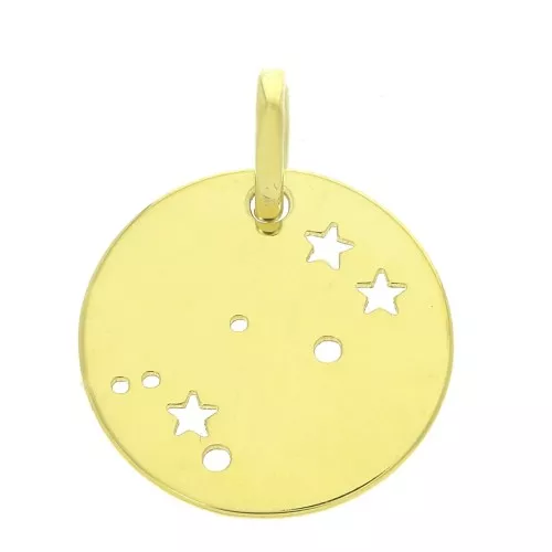 Colgante constelación Géminis - 18 mm de Plata 925 Dorado x1