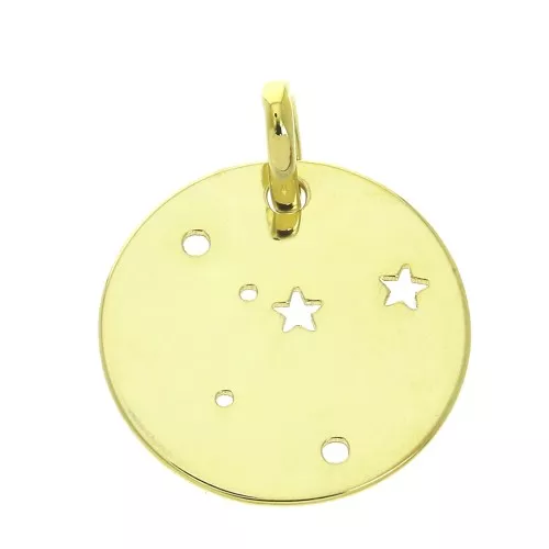 Colgante constelación Cáncer - 18 mm de Plata 925 Dorado x1