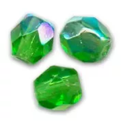 Facetadas 6 mm Green AB x25
