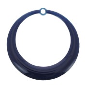 Colgantes redondo calado de resina epoxi 28 mm - Azul noche x4|raw }}