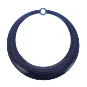 Colgantes redondo calado de resina epoxi 28 mm - Azul noche x4