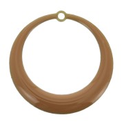 Colgantes redondo calado de resina epoxi 28 mm - Mostaza x4