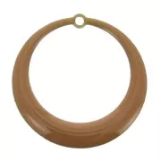 Colgantes redondo calado de resina epoxi 28 mm - Mostaza x4