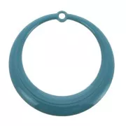 Colgantes redondo calado de resina epoxi 28 mm - Turquesa x4