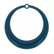 Colgantes redondo calado de resina epoxi 28 mm - Azul Pato x4