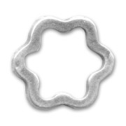 Anillas estrella 18 mm plateado antiguo x4|raw }}