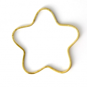 Separadores Flor 24 mm dorado x6