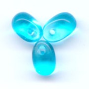 Mini-Gotas 4x6 mm Aquamarina x50