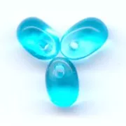 Mini-Gotas 4x6 mm Aquamarina x50