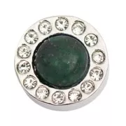 Cierre rosca con strass 11 mm Moss Agate x1