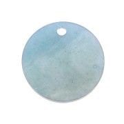 Dije redondo en plexiglas de lentejuelas 19 mm - Azul gris - Gris claro x1|raw }}