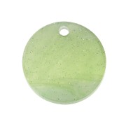 Dije redondo en plexiglas de lentejuelas 19 mm - Olive - Gris vert x1|raw }}