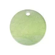 Dije redondo en plexiglas de lentejuelas 19 mm - Olive - Gris vert x1