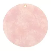 Colgante redondo plexiglas de lentejuelas 39 mm estampado serpiente - Rosa claro - Rosa x1