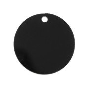 Dije redondo en plexiglas 22 mm estampado étnico - Negro - Multicolor x1