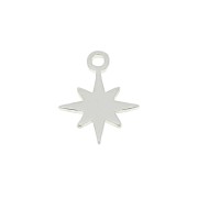 Mini dije estrella del norte 9x7 mm de Plata 925 x1