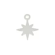 Mini dije estrella del norte 9x7 mm de Plata 925 x1