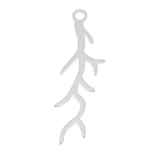 Colgante coral 26x7 mm de Plata 925 x1