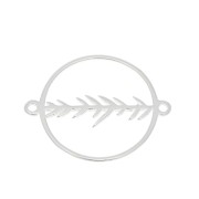 Entrepieza redonda calada con hoja 20x16 mm - de Plata 925 x1|raw }}