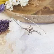 Entrepieza estrella del norte calado 19x14 mm - Plata 925 x1