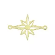 Entrepieza estrella del norte calado 19x14 mm - Plata 925 Dorado x1