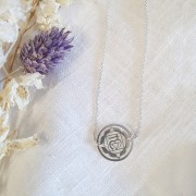 Entrepieza redonda 15 mm  Chakra n°1 - Raíz - de Plata 925 x1