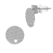 Ganchos pendientes disco trabajado 10 mm con un agujero - Acero inoxidable 304L x2