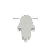 Cuenta pasante Cuenta mano Fatma 8x5.5 mm para cordón 1.5 mm Acero inoxidable x1