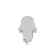 Cuenta pasante Cuenta mano Fatma 8x5.5 mm para cordón 1.5 mm Acero inoxidable x1