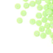 Surdido de 200 cuentas letras redondas alfabeto 7 mm  Verdeclair - Blanco