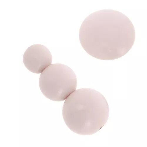 Surtido de 26 cuentas redondas y 2 cabuchones de resina opaca - Rose pastel