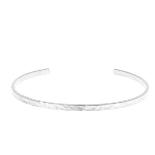 Pulsera jonc martillado 3x155 mm De Plata 925 x1