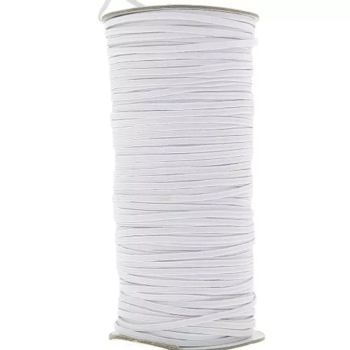 Elástico plano 3 mm Blanco x 180 m