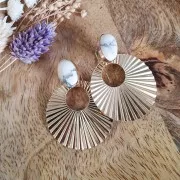 Ganchos pendientes redondos para cabuchón 6 mm - anilla abierta - Gold Filled x2