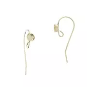 Ganchos pendientes redondos para cabuchón 4 mm - anilla abierta - Gold Filled x2