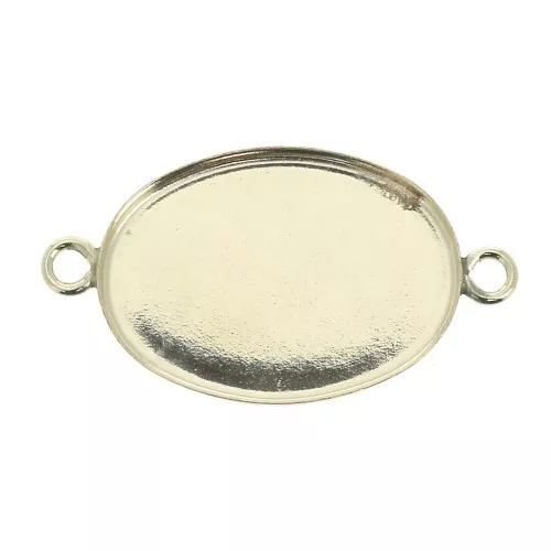 Entrepieza engaste ovalado para cabuchón fondo plano 18x13 mm - Gold Filled x1
