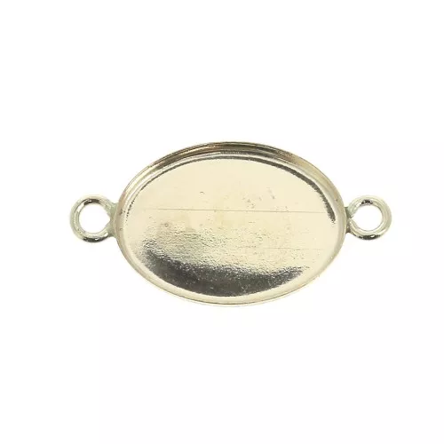 Entrepieza engaste ovalado para cabuchón fondo plano 14x10 mm - Gold Filled x1