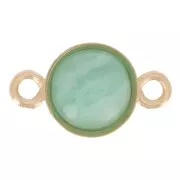 Entrepieza engaste redondo para cabuchón fondo plano 4 mm - Gold Filled x1