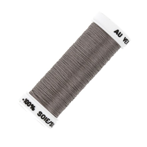 Hilo para bordar de seda ovalado para bordado tradicional Greige (3414) x30m