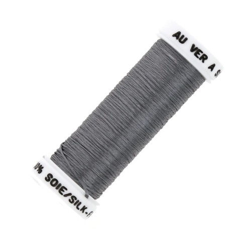 Hilo para bordar de seda ovalado para bordado tradicional Gris souris (3224) x30m